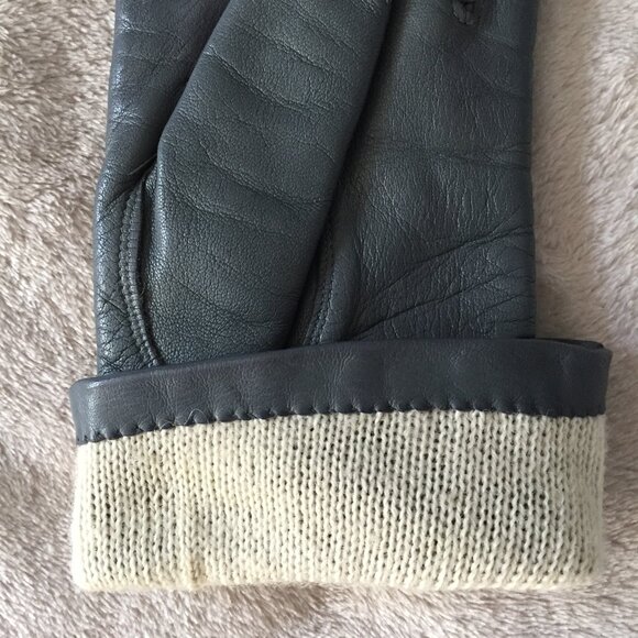 LOUIS FISCHL grey leather gloves - Picture 5 of 8